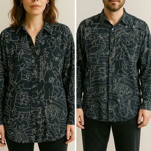 RARE We be bop vintage Our Legacy Heusen shirt Unisex Size Medium/Large